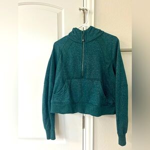 lululemon athletica Teal Sparkle Half-Zip Hoodie